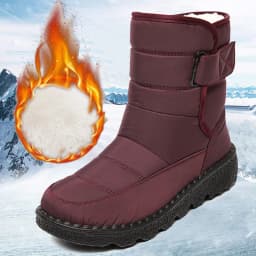 Waterproof Snow Boots for Women 2026 Non-slip Warm Winter Shoes Woman Thicken Plush Platform Ankle Boots Cotton Padded Shoes
