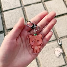 8pcs KPOP Cartoon Keychain Acrylic Double-Sided Transparent Creative Pendant WooYoung JongHo YunHo Star Peripheral Bag Keyring