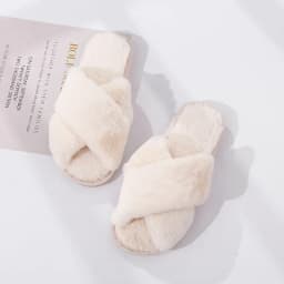 Winter Women House Slippers Faux Fur Fashion Warm Shoes Woman Slip on Flats Female Slides Black Pink cozy home furry slippers