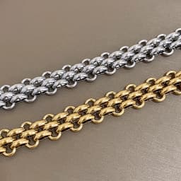 Trendy Stainless Steel Chunky Thick Chain Bracelet for Women Punk Statement Glossy Multilayer Link Bracelets Wristband Jewelry