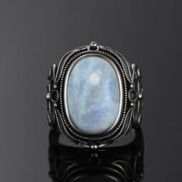 Round Oval Big Natural Moonstones Rings Women's Silver Plated Rings Gifts Vintage Fine Jewelry