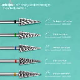 Tip Tungsten Carbid Nail Drill Bits Electric Manicure Drill Accessory Milling Cutters for Nail Gel Polish Remover Nail Tools