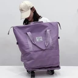 Universal Wheel Expandable Luggage Large Capacity Dry and Wet Separation Storage Travel Fitness Bag Lightweight Luggage