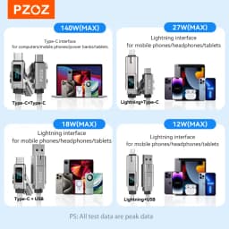 PZOZ For usb c to type c lightning micro tf card reader cable iphone iPad macbook mobile phone charger fast charging cable data
