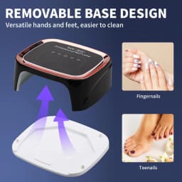 Professional Nail Art UV LED Light Rechargeable Dryer Smart Wireless HD Display Nail Drying Light for Fast Curing of All Gels