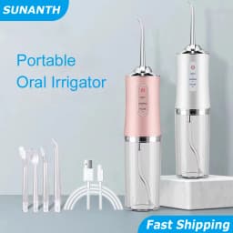 Portable Cordless Teeth cleaning machine Travel Oral Irrigator USB Rechargeable 3 Modes 4 Jet Tips IPX7 Mouth Washing Machine