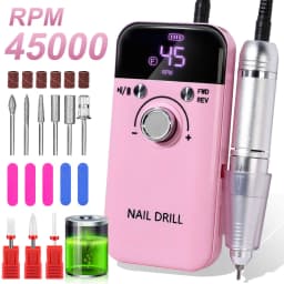Professional 45000RPM Electric Portable Nail Drill Machine Rechargeable Low Noise Nail Sander File for Manicure Salon Tool