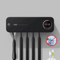 New UV Toothbrush Razor Storage Sterilizer Rechargeable Tooth Brush Holder Wall-Mount With LED Display Bathroom Accessori