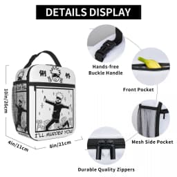 Gojo Satoru Accessories Insulated Lunch Bag For School Food Container Reusable Thermal Cooler Lunch Box