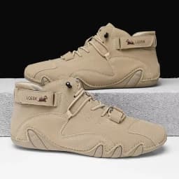 New 2025 Men's Retro Design Sports Shoes Men's Outdoor Casual Leather Breathable Comfortable Summer Hot Selling Flat Ankle Boots