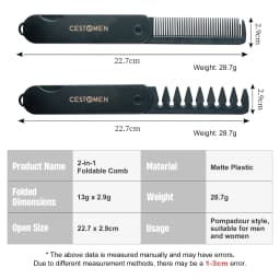 NEW Style 2 in 1 Pocket Folding Comb Barber Hair Clipper Combs Hair Styling Tools Professional Salon Wide Tooth Oil Head Comb