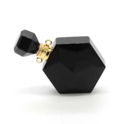 Natural Amethyst Crystal Hexagon Stone Perfume Bottle Pendant Necklace For Women Quartz Gemstone Essential Oil Diffuser Jewelry