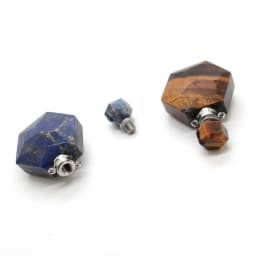 Natural Amethyst Crystal Hexagon Stone Perfume Bottle Pendant Necklace For Women Quartz Gemstone Essential Oil Diffuser Jewelry