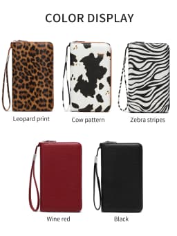 MIYIN Women Wallet RFID Blocking High Quality PU Leather Zipper Wallet Large Capacity Long Wallet Credit Card Clutch Wristlet Wa