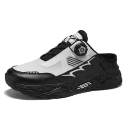 Men's Korean Casual Breathable Casual Shoes Summer Soft-Sole Anti-Slip Youth Half-Slippers Rotating Shoelaces Sports Tide Shoes