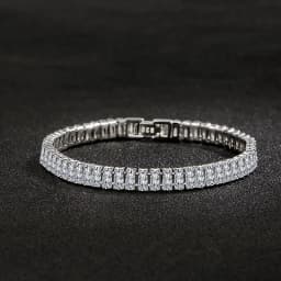 Noble 925 Sterling Silver Bracelet Elegant Zircon Crystal Fine Jewelry For Women Girl Engagement Wedding Glamour 18CM