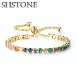 Noble 925 Sterling Silver Bracelet Elegant Zircon Crystal Fine Jewelry For Women Girl Engagement Wedding Glamour 18CM
