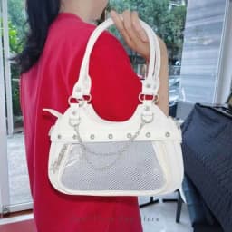 Y2k Fashion Women Shoulder Bag Cute Sweet Ita Bag Lolita Girls Transparent Pocket DIY Display Handbag Fashion Underarm Bag Purse