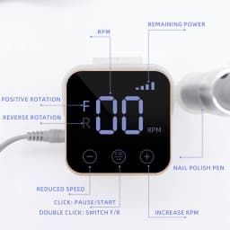 Nail Sander Pen Nail Removal Special Electric Nail Grinder To Remove Dead Skin Charging Smart Word Lamp New Flip