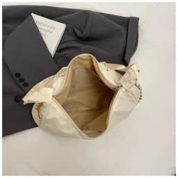 Sweet Korean Style Nylon Shoulder Bag Pleated Handbag Crossbody Bag Lightweight Tote Bag Drawstring Bag Outdoor