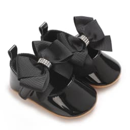 Cute Princess Baby Shoes Spring and Autumn Edition Butterfly Bow Decoration PU Soft Bottom Suitable for 0-1 Year Old Baby