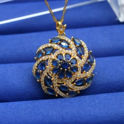Elegant Multicolor Zirconia Pendant Necklace 18k Golden Plated - for Women Perfect for Weddings & Valentine's