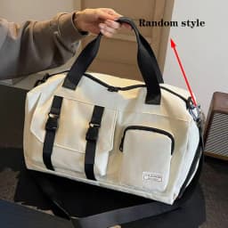 The Neutral Color Backpack for Men and Women Is Suitable for Travel and Can Be Carried by Hand or Worn on The Shoulder.