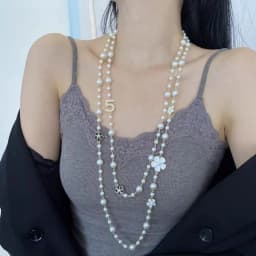 Luxury Multi-Layer Pearl Necklace, Elegant Minimalist Long, Autumn Winter Sweater Chain Women’s, Daily/Office Versatile