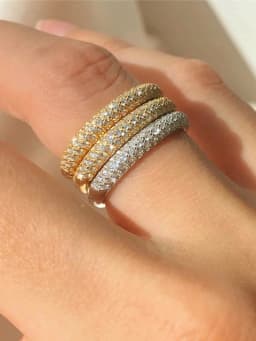 925 Sterling Silver Fashionable Simplicity Zircon Stackable Plain Ring For Women Daily Life Party Anniversary Fine Jewelry