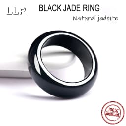 Natural Old Mine A Grade Black Jade Ring - Genuine Dark Jade Ring Elegant Jewelry Accessory Fine Quality
