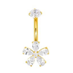 ASTM F136 Titanium Navel Ring PIERC Belly Navel Rings Zircon Paved Top Threaded Piercing Belly Button Ring Factory Body Jewelr
