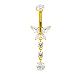ASTM F136 Titanium Navel Ring PIERC Belly Navel Rings Zircon Paved Top Threaded Piercing Belly Button Ring Factory Body Jewelr