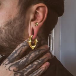 Casvort 2PCS 316L Stainless Steel Cool Chain Ear Weights Hangers Expander Piercing Women Man Body Earrings Fashion Jewelry Gift
