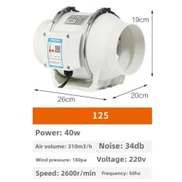 Exhaust Fan Home Mute Duct Fan Bathroom Exhaust Fan Ventilation Kitchen Bathroom Wall Mounted Pure Copper Motor
