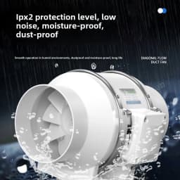Exhaust Fan Home Mute Duct Fan Bathroom Exhaust Fan Ventilation Kitchen Bathroom Wall Mounted Pure Copper Motor