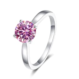 2 Carat Colorful Moissanite Rings D Color VVS Original Sterling Silver 925 Jewelry For Women Wedding Bands with Free Certificate