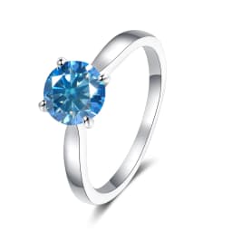 2 Carat Colorful Moissanite Rings D Color VVS Original Sterling Silver 925 Jewelry For Women Wedding Bands with Free Certificate