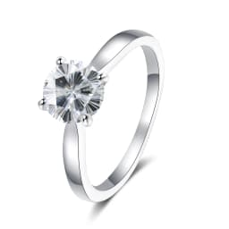 2 Carat Colorful Moissanite Rings D Color VVS Original Sterling Silver 925 Jewelry For Women Wedding Bands with Free Certificate