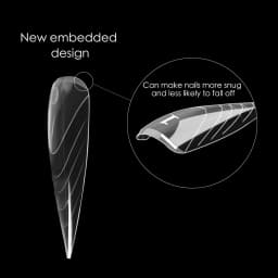 150pcs French Line Nail Form Insert Capsule Ongle Reverse Popits Dual Top Form Extended Nail Dual Form Tips for Salon