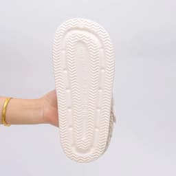 Waterproof Eva Furry Mules Slippers Women 2025 Winter Metal Buckle Warm Plush Slippers Soft Thick Bottom Non Slip Indoor Slides