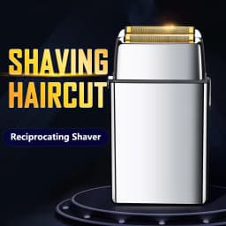 Cordless Metal Rechargeable Hair & Beard Electric Shaver For Men Powerful Electric Razor Head Bald Shaving Machine Wet Dry