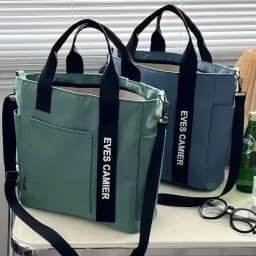 New Casual Tote Large Capacity Shoulder Bag Nylon Waterproof Canvas Handbag Simple Fashion Messenger Bags for Schoolgirl