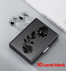 Horse Head Anti-Scan RFID 10 Cards Aluminum Metal Credit Card Holder Blocking Wallet Case Business Card Protection Hold