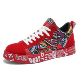 Mens Casual Sport Shoes Autumn Fashion Comfort Non Slip Casual Sneakers Platform Outdoor Running Shoes Graffiti Board Shoes