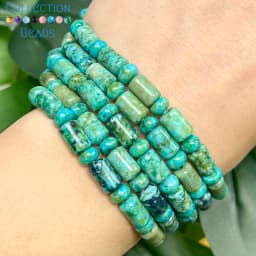4x6x10mm Natural Chrysocolla Sea Sediment Jasper Loose Spacer Beads for Jewelry Making DIY Bracelet Necklace Accessories