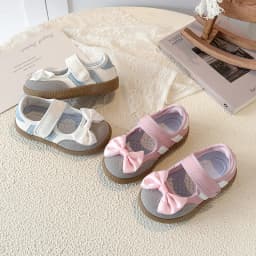 Spring Autumn Kids Toddler Girls Mary Jane Sneakers Bow Decor Soft Non-Slip Sole Breathable Lightweight for Daily School Wear