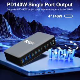 950W USB C GaN Charger 100W PD3.0 PPS QC3.0 Multiport Fast Charging Station For Laptop iPhone Samsung Macbook Pro Tablet