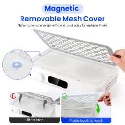 2500/2800/3000/3300/3500rpm Speed Adjustable Brushless Nail Dust Collector Powerful Twin Turbo Vacuum Nail Dust Extractor
