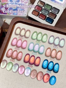 Jillradia 9 Colors Cat Eye Patting Gel Smudge Canned High Saturation Popular Semi-Solid Nail Polish Gel Nail Salon Special