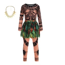 Moana Movie Cartoon characters Maui Kids Boys Costume Maui Tattoo Top+Pants 2Pcs Sets Birthday Children With Fish hook knife